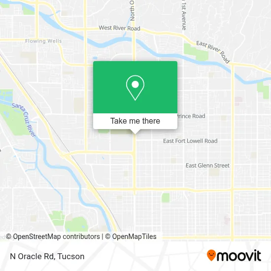 N Oracle Rd map
