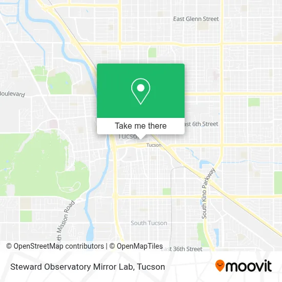 Steward Observatory Mirror Lab map