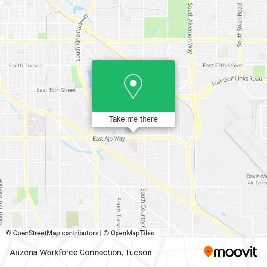 Arizona Workforce Connection map