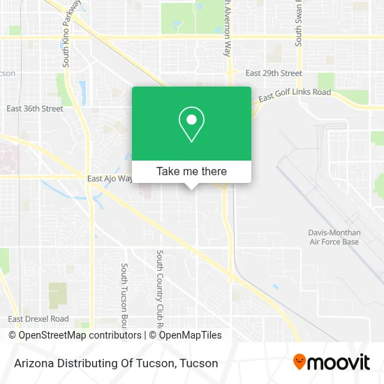 Arizona Distributing Of Tucson map