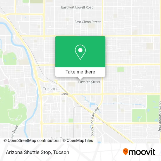 Arizona Shuttle Stop map