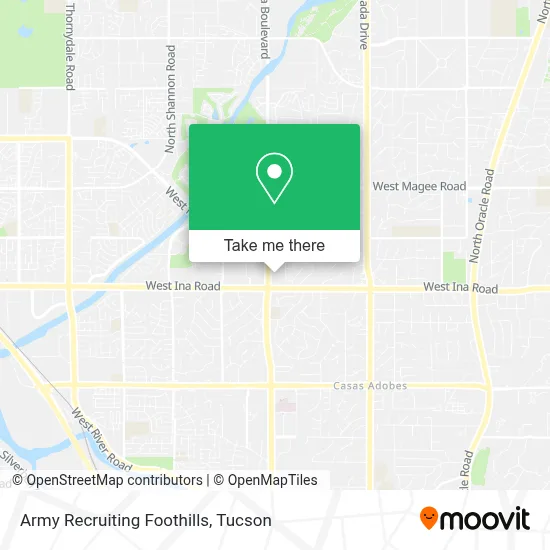 Army Recruiting Foothills map