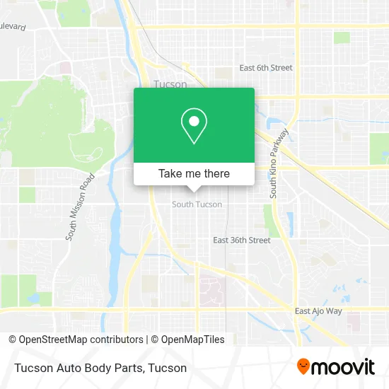 Tucson Auto Body Parts map