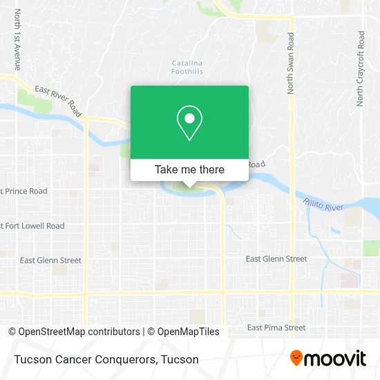 Tucson Cancer Conquerors map