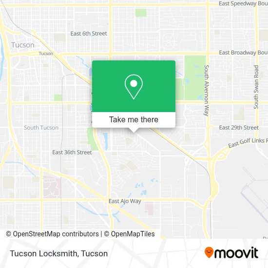 Tucson Locksmith map