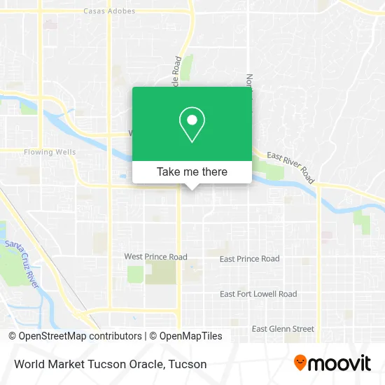 World Market Tucson Oracle map