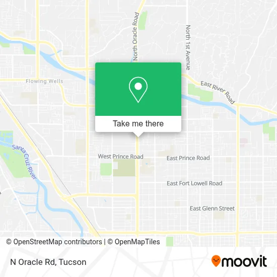 N Oracle Rd map