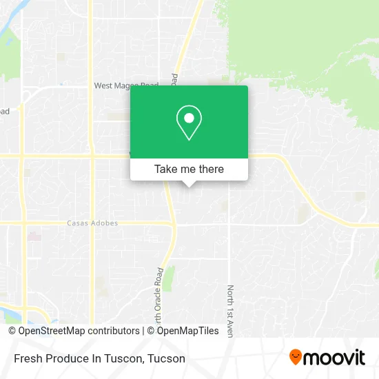 Fresh Produce In Tuscon map