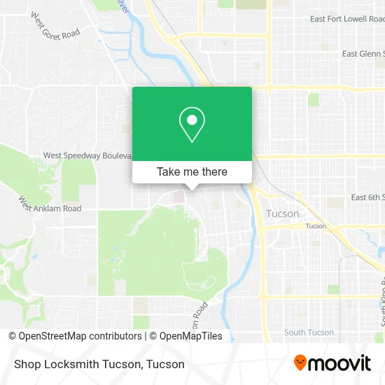 Shop Locksmith Tucson map