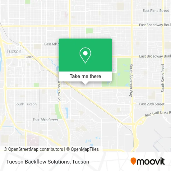 Tucson Backflow Solutions map