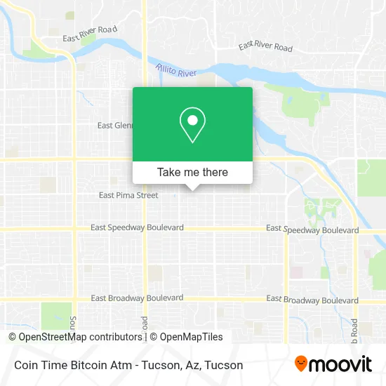 Coin Time Bitcoin Atm - Tucson, Az map