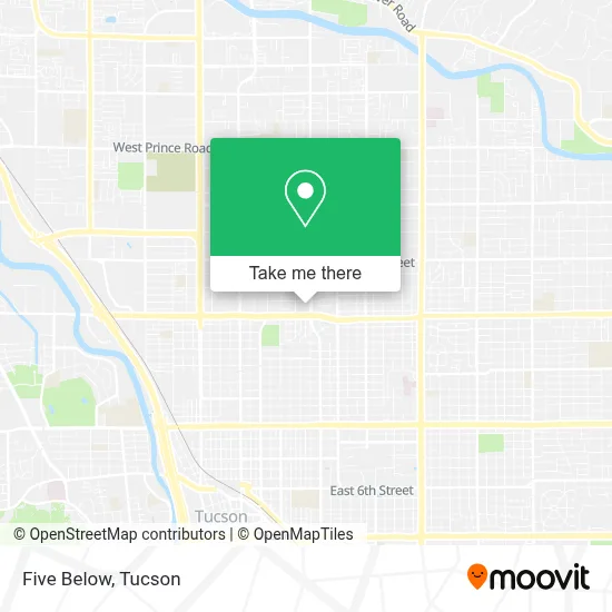 Five Below map