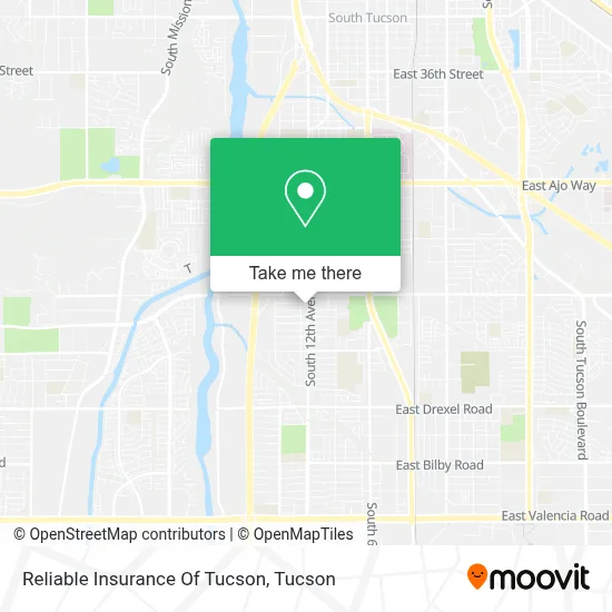 Reliable Insurance Of Tucson map