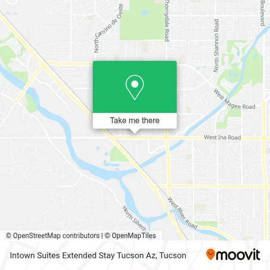 Intown Suites Extended Stay Tucson Az map