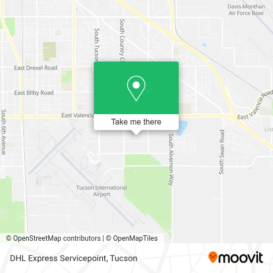 DHL Express Servicepoint map