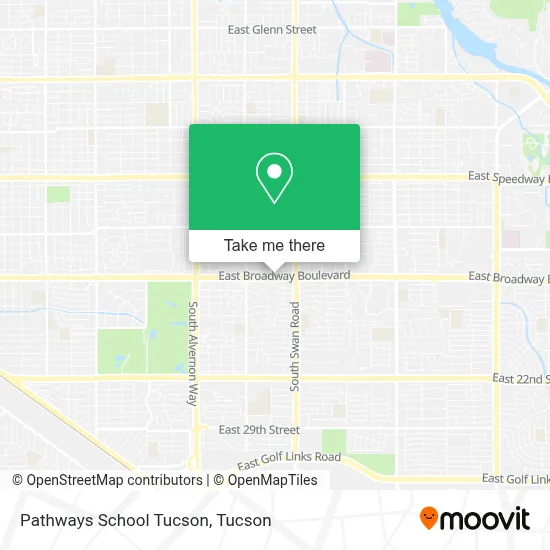 Pathways School Tucson map
