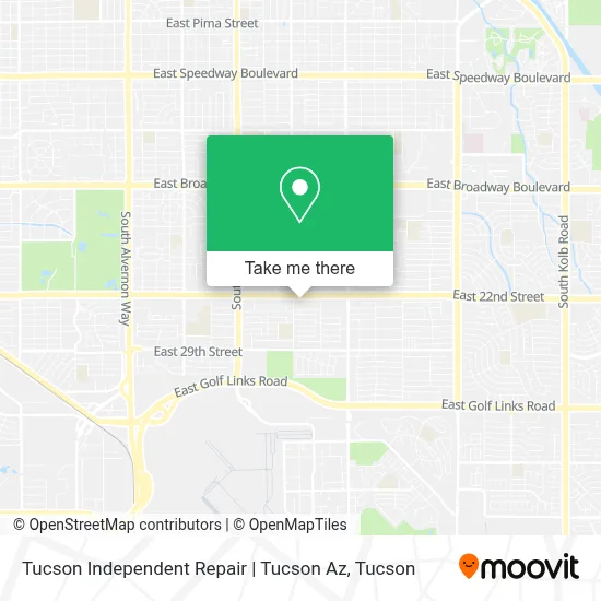 Tucson Independent Repair | Tucson Az map