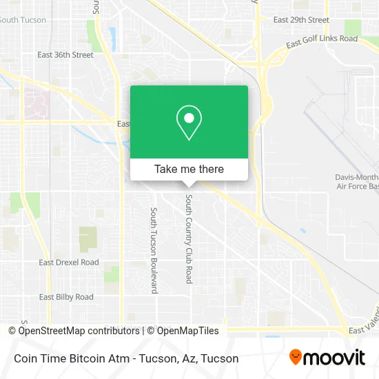 Coin Time Bitcoin Atm - Tucson, Az map
