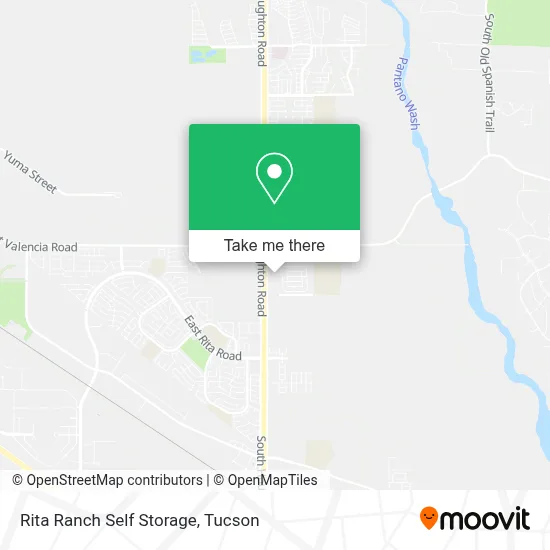 Rita Ranch Self Storage map