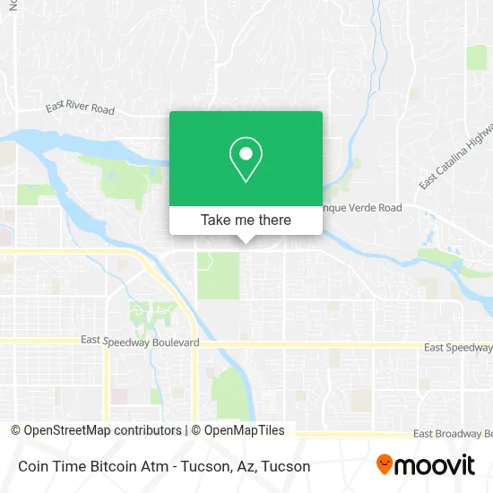 Coin Time Bitcoin Atm - Tucson, Az map