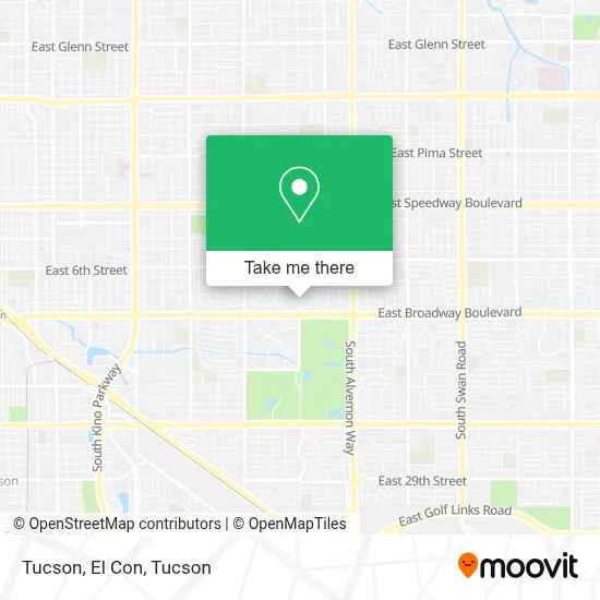 Tucson, El Con map