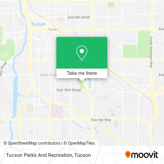 Tucson Parks And Recreation map