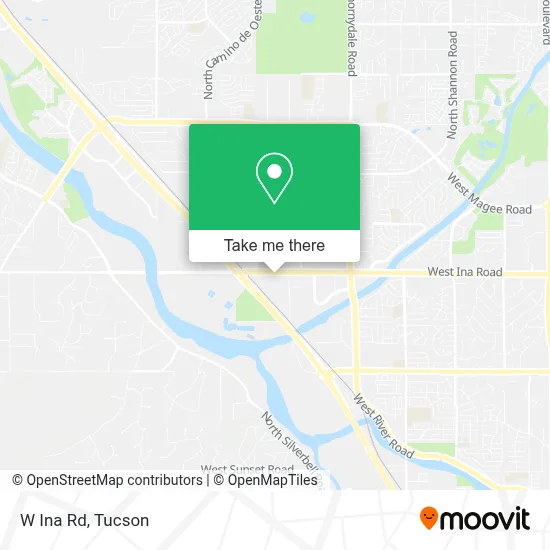 W Ina Rd map