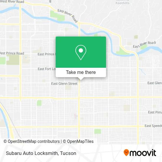 Subaru Auto Locksmith map