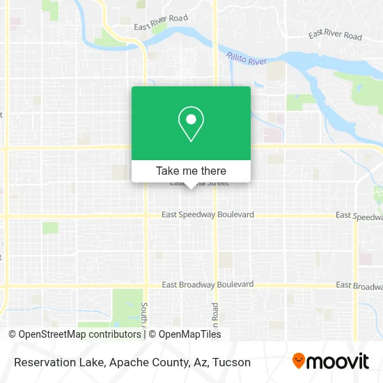 Reservation Lake, Apache County, Az map