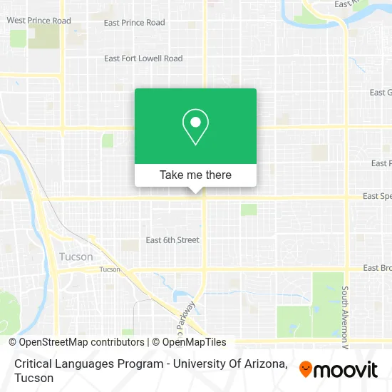 Critical Languages Program - University Of Arizona map