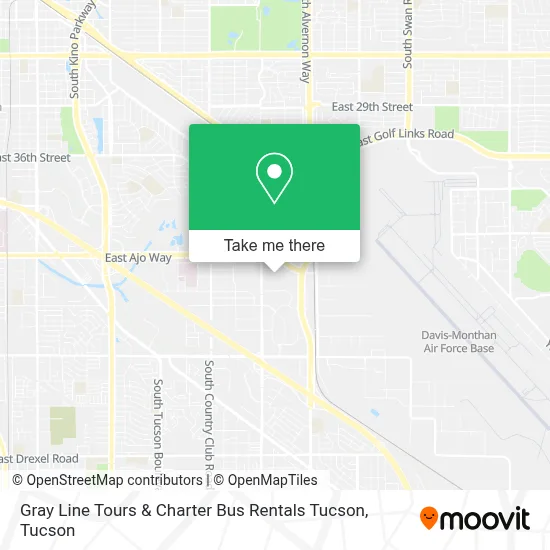 Gray Line Tours & Charter Bus Rentals Tucson map