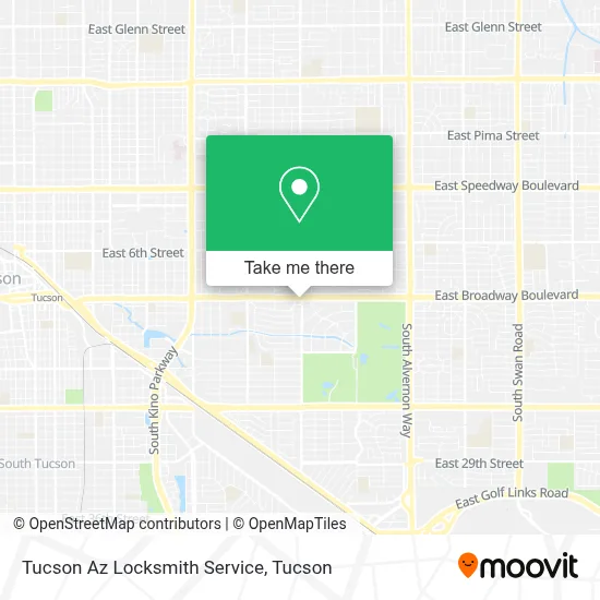 Tucson Az Locksmith Service map