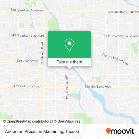 Anderson Precision Machining map