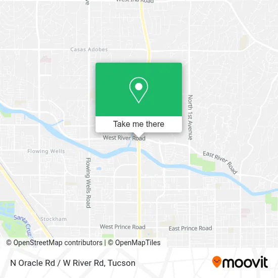 N Oracle Rd / W River Rd map