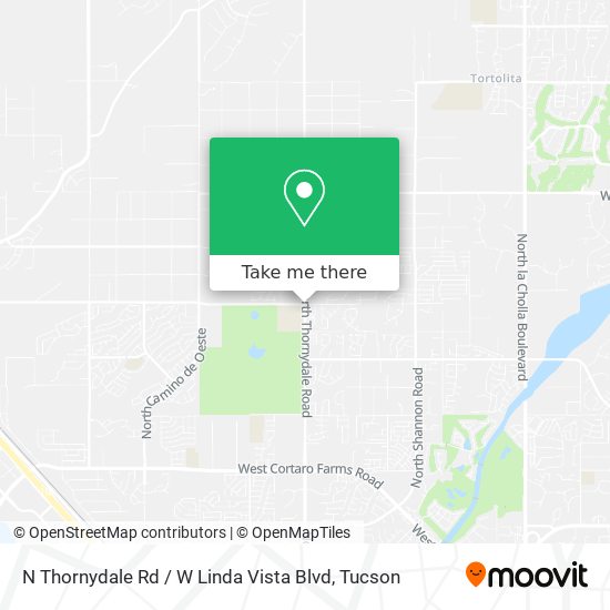 N Thornydale Rd / W Linda Vista Blvd map