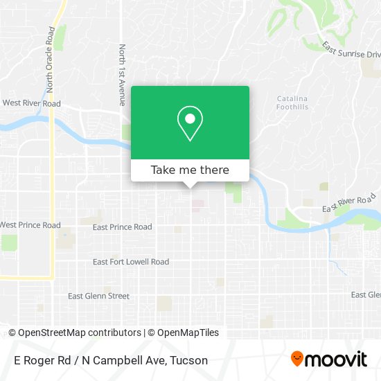 Mapa de E Roger Rd / N Campbell Ave