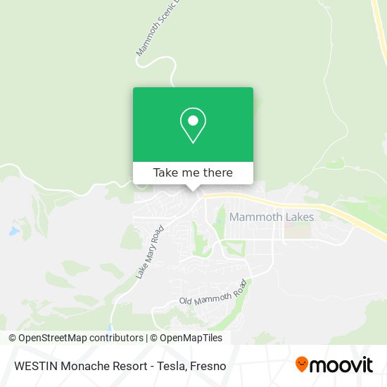 WESTIN Monache Resort - Tesla map