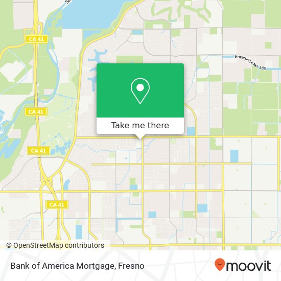 Bank of America Mortgage map