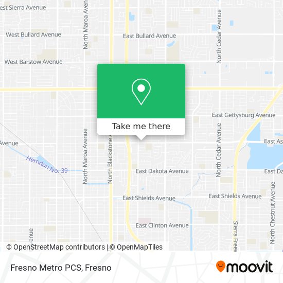 Fresno Metro PCS map