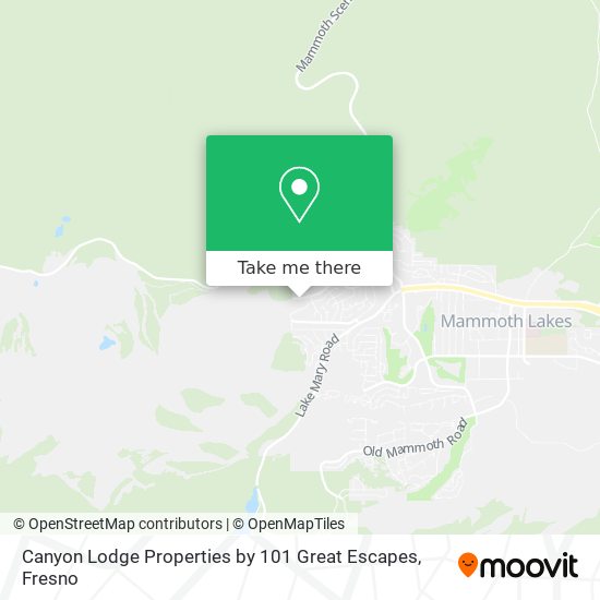 Mapa de Canyon Lodge Properties by 101 Great Escapes