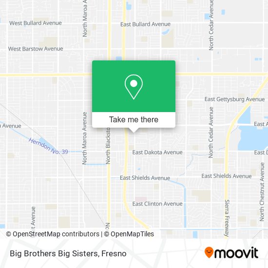 Big Brothers Big Sisters map