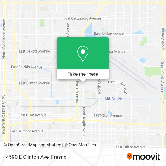 4590 E Clinton Ave map
