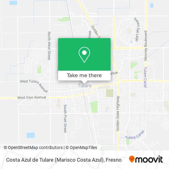 Mapa de Costa Azul de Tulare (Marisco Costa Azul)