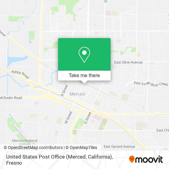 Mapa de United States Post Office (Merced, California)