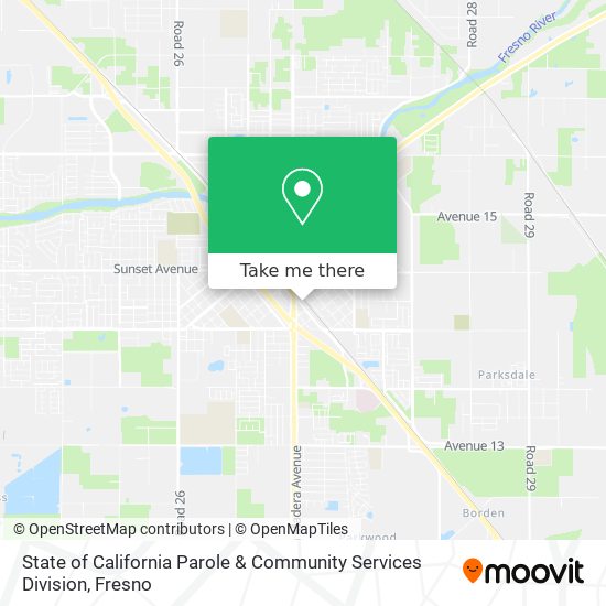 State of California Parole & Community Services Division map