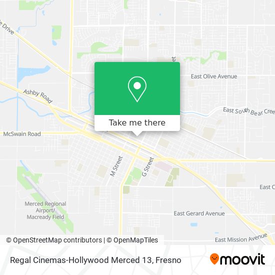 Regal Cinemas-Hollywood Merced 13 map