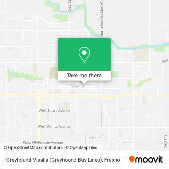 Greyhound-Visalia (Greyhound Bus Lines) map