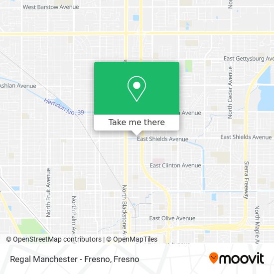 Regal Manchester - Fresno map