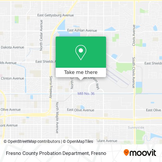 Mapa de Fresno County Probation Department