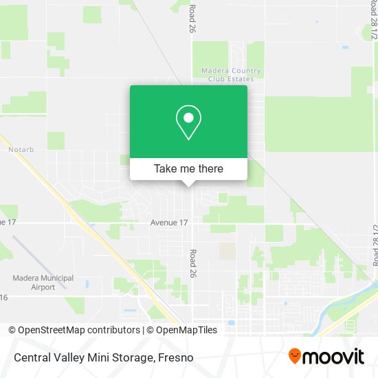 Central Valley Mini Storage map